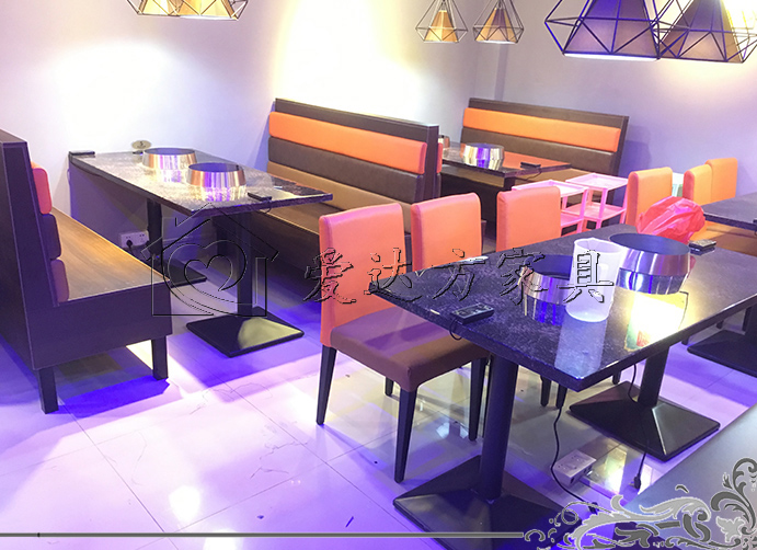 火锅焖锅店卡座沙发