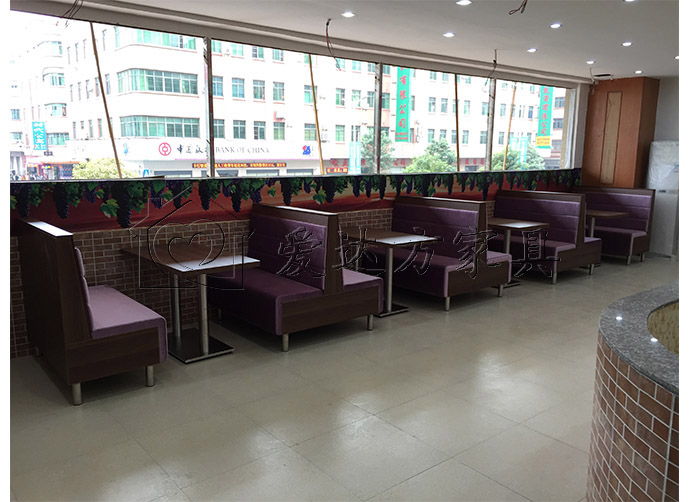 法式面包店卡座沙发