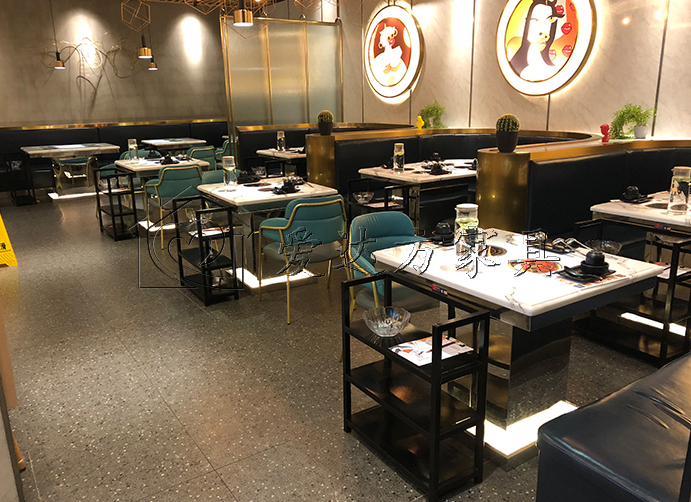 牛肉火锅店卡座沙发