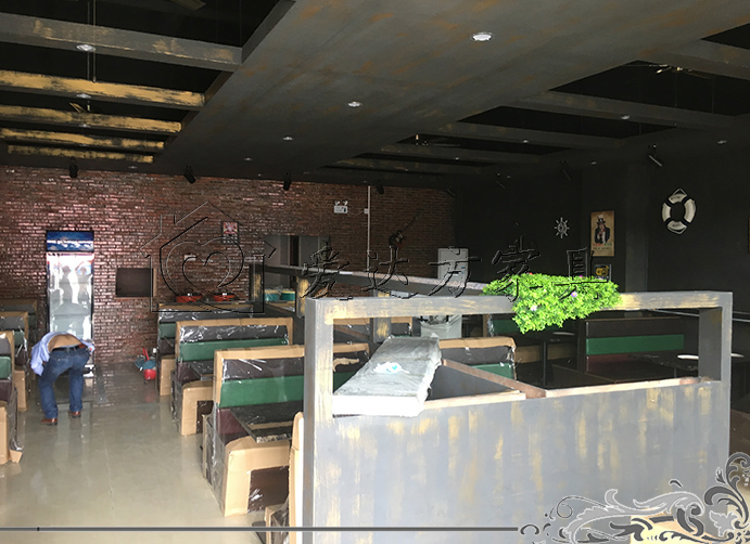 烤鱼店卡座沙发