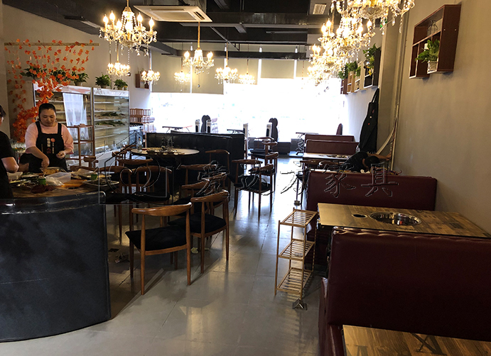 焖锅店卡座沙发