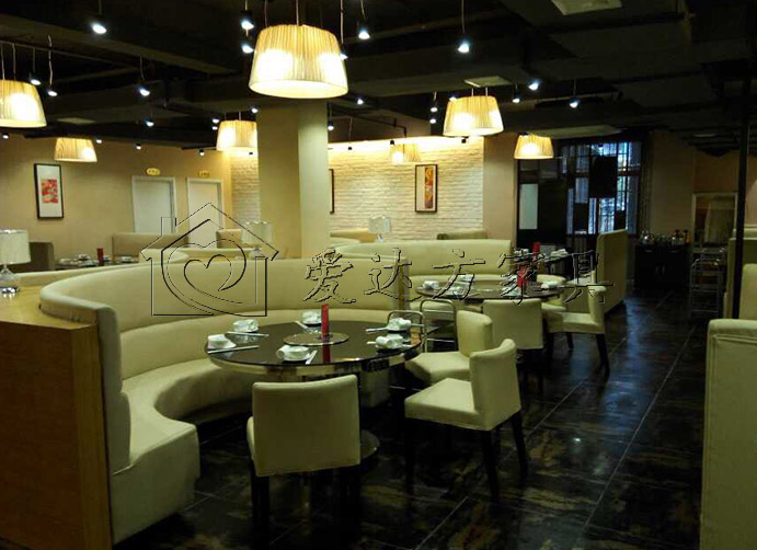 海鲜火锅店卡座沙发